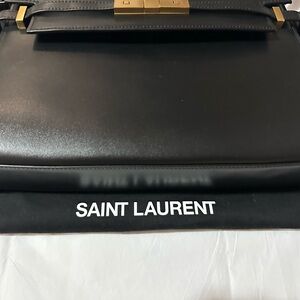 Saint Laurent Black Leather Manhattan HandBag